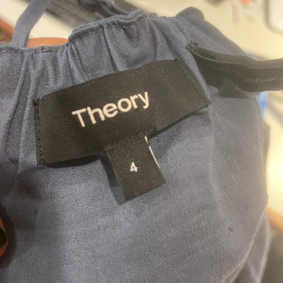 Theory Strap(less) Indigo button down dress - Picture 7 of 8